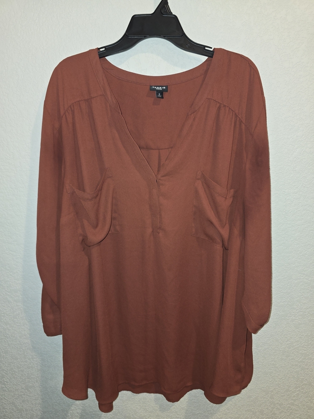 Torrid Harper Georgette Pullover Blouse - Terracotta / Rust - Plus Size 6